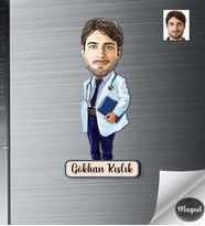 Kişiye Özel Doktor Erkek Ahşap Magnet -10