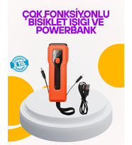 Su Geçirmez Bisiklet Işığı 5000 Mah Powerbankli Ön Far