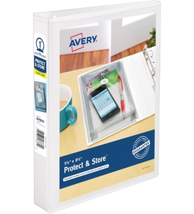 Avery Mini Protect And Store View 3 Halka Bağlayıcı, 1 İnç Yuvarlak Halkalar, 1 Beyaz Bağlayıcı (230
