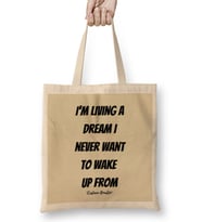 Cristiano Ronaldo Quotes Art Gift - Vintage Retro Style Bez Çanta Uzun Saplı