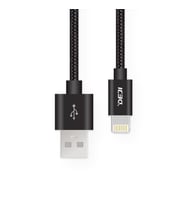 Deji iPhone X/XR/XS/XS MAX Şarj ve Data Kablosu Örgülü Lightning Siyah 1.2M