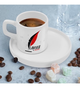 BK Gift Kişiye Özel Sunum Tabaklı Avukat Tasarımlı Kahve Fincanı-7, Sevgiliye Hediye, Arkadaşa Hediye, Avukata Hediye
