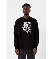 Mr Beast Half Face Siyah Erkek 2ip Sweatshirt