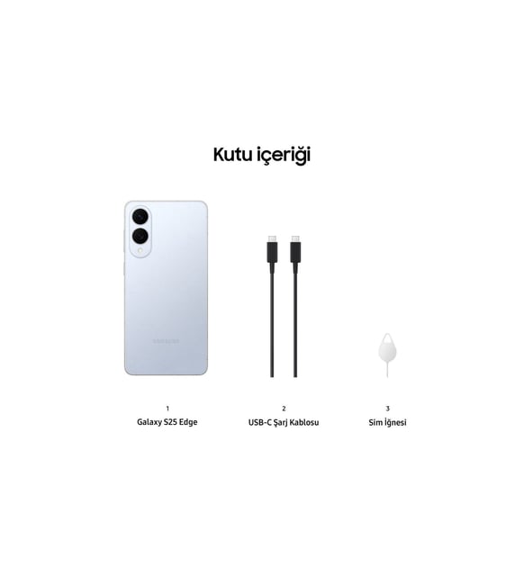 Samsung Galaxy S25 Edge 512GB Titanyum Buz Mavisi (Samsung Türkiye