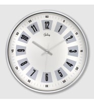 Galaxy 221-G-1 Serisi Eskitme Metal Görünümlü Sessiz Akar Modern Duvar Saati 30 cm (Gümüş)