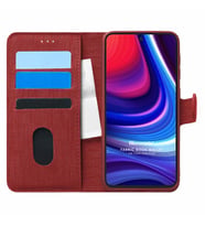 Microsonic Omix X500 Kılıf Fabric Book Wallet Kırmızı