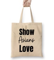 Show Asians Love Stop Asian Hate Bez Çanta Uzun Saplı