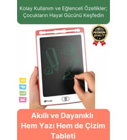 Kolay Kullanım Dayanıklı Lcd Ekranlı Kalemli Dijital Akıllı Çocuk Yazı Boyama Çizim Tableti 8,5 Inç