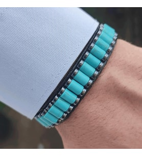 Clays Jewellery Firuze / Turkuaz & Hematit Doğal Taş Bileklik 