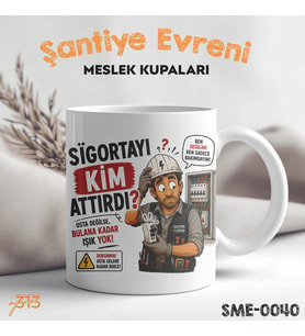 Elektrikçiye / Elektrik Ustasına Özel Esprili Meslek Kupası – Çay ve Kahve Keyfinize Enerji Katın!
