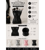3D Baskı Gotik Korse Tarzında Makyaj Fırça Düzenleyici