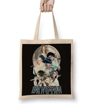 Bts Moon Bangtan 01 Bez Çanta Uzun Saplı