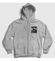 Presmono Unisex Gri Danger Zone Sterling Archer Fermuarlı Kapüşonlu Sweatshirt 299602tt