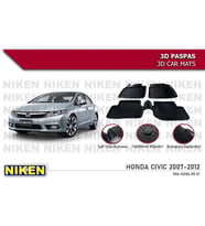 Honda Civic fd6 Havuzlu 3D Paspas Niken Siyah 2006-2012 Arası