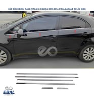 Kia Rio HB Krom Cam Çıtası 6 prç 2011-2014 P. Çelik