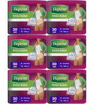 Depend Emici Külot Hasta Bezi Medium - Orta Kadın 180 Adet (6PK*30)
