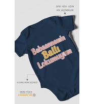 Babaannemin Ballı Lokumuyum Kısa Kollu Bebek Body %100 Pamuk