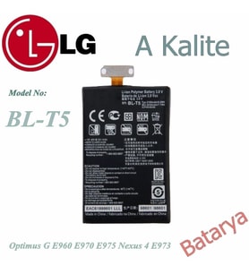 LG BL-T5 E960 E975 Nexus 4 Batarya Optimus G E960 E975 E973 Uyumlu