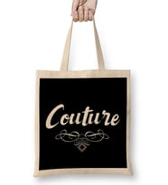 French Slogan Couture Bez Çanta Uzun Saplı