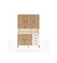 Arges Dolap 7 Raflı 4 Çekmeceli 5 Kapaklı 132x30x195 Aytaşı-Çam/Aytaşı