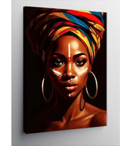 Kanvas Tablo Geleneksel Afrika Kadını