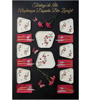 Gül Rüyası 6 Kişilik Kahvaltı ve Pasta Seti, Sunum Tabağı, 8 Parça