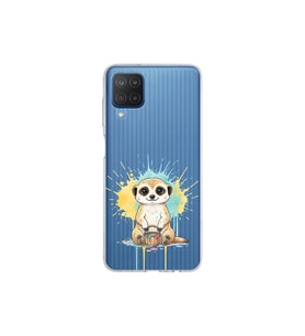 Samsung Galaxy M12 ile Uyumlu Splash Mirket Tasarımlı Şeffaf Silikon Kılıf