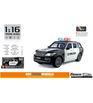 1:16 Ölçek 25 Cm Sesli Işıklı Jeep Jip Sürtmeli Polis Arabası