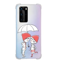 Huawei P40 Pro Uyumlu Köşe Korumalı Antişok Kapak Aşk Tasarımlı Şeffaf Silikon Kılıf