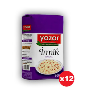 Yazar İrmik 500 Gr x 12 Paket