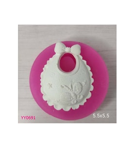 YY0691 Fiyonklu Bebek Önlüğü Silikon Kalıp