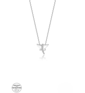 SWAROVSKİ TAŞLI  ZİRCONİA KELEBEK 925 AYAR GÜMÜŞ KOLYE