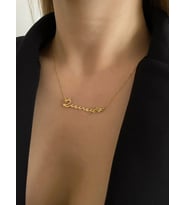 Kişiye Özel Minimal Model İsim Kolye 925K Gümüş (Gold)