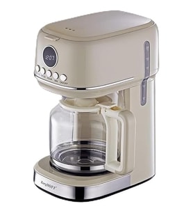 Berghoff Gem Retro Filtre Kahve Makinesi – 900 W, 1, 5 L Cam Demlik  Vanilya Krem