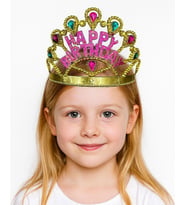 Altın Renk Happy Birthday Yazılı Doğum Günü Tacı 60 cm