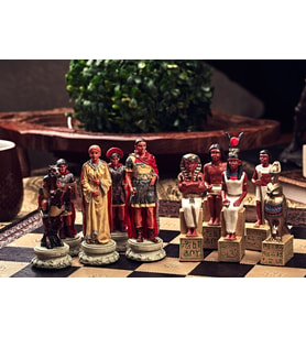 Roma - Mısır Satranç Takımı (Şah 8 cm) – Kleopatra ve Roma’nın Destansı Mücadelesi (Sadece Figür)