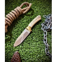 Bushcraft Prinç Örgülü Kamp Bıçağı (Geyik Boynuz)