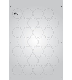 METALİZE YUVARLAK ÇIKARTMA ETİKET - 6 CM ÇAP - 28 ADET