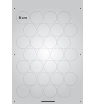 METALİZE YUVARLAK ÇIKARTMA ETİKET - 6 CM ÇAP - 28 ADET