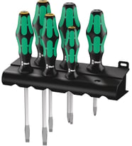 Wera 334/355 Sk/6 Tornavida Seti Kraftform, Plus Lazer Uç + Raf, 6 Parça, 05007681001