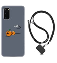 Samsung A02S A03S A10 A12 A13 A21S A22 Kılıf Boyun Askılı Silikon Orange Escape 1374