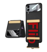 Samsung Galaxy Z Flip 3 Kılıf Flio Kıpta Kapak (Siyah)