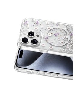 Onegif iPhone 15 Pro Max Misk Simli Magsafe Kapak - Desen 2