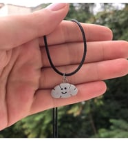 Bulut Kolye Renkli Unisex Suni Deri İpli Kolye PYTKKOLYE119