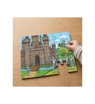 Şövalyelerin Şatosu Tasarımlı 24 Parça Ahşap Çocuk Puzzle
