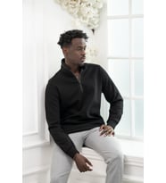 Regular Fit Biyeli Fermuarlı Dik Yaka Armürlü Pamuklu Sweatshirt