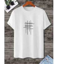 Unisex Baskılı Oversize T-Shirt - Beyaz