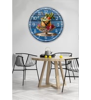 bilge Tasarım retro Duvar Saati 35 x 35 CM (Karışık)