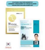 Dermal 3 Katmanlı Gold Göz Maskesi ve Nemlendirici Yumuşatıcı Deniz Yosunu Özlü Kolajen Maske