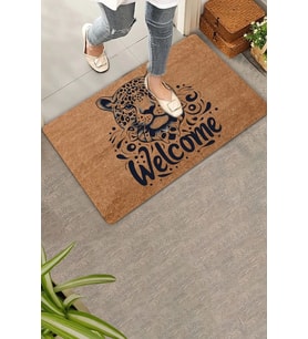 Valerine Life Vahşi Zarafet Jaugar Welcome Kapı Önü Paspası 45x70cm (Kahverengi)